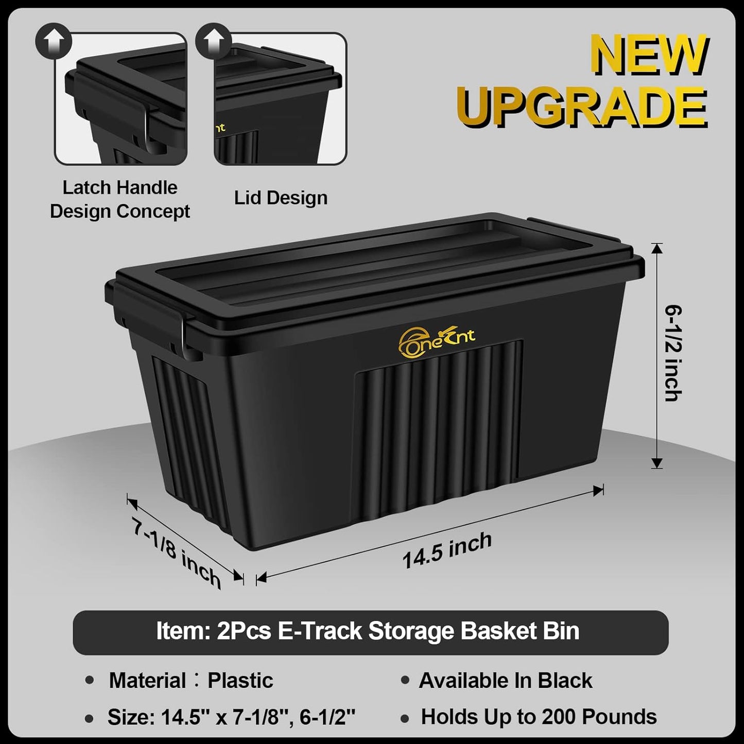 2 Pack E-Track Basket Storage Bin for E Track Accessories for Enclosed Trailer- System to Tool Organizer Workshop, Garage