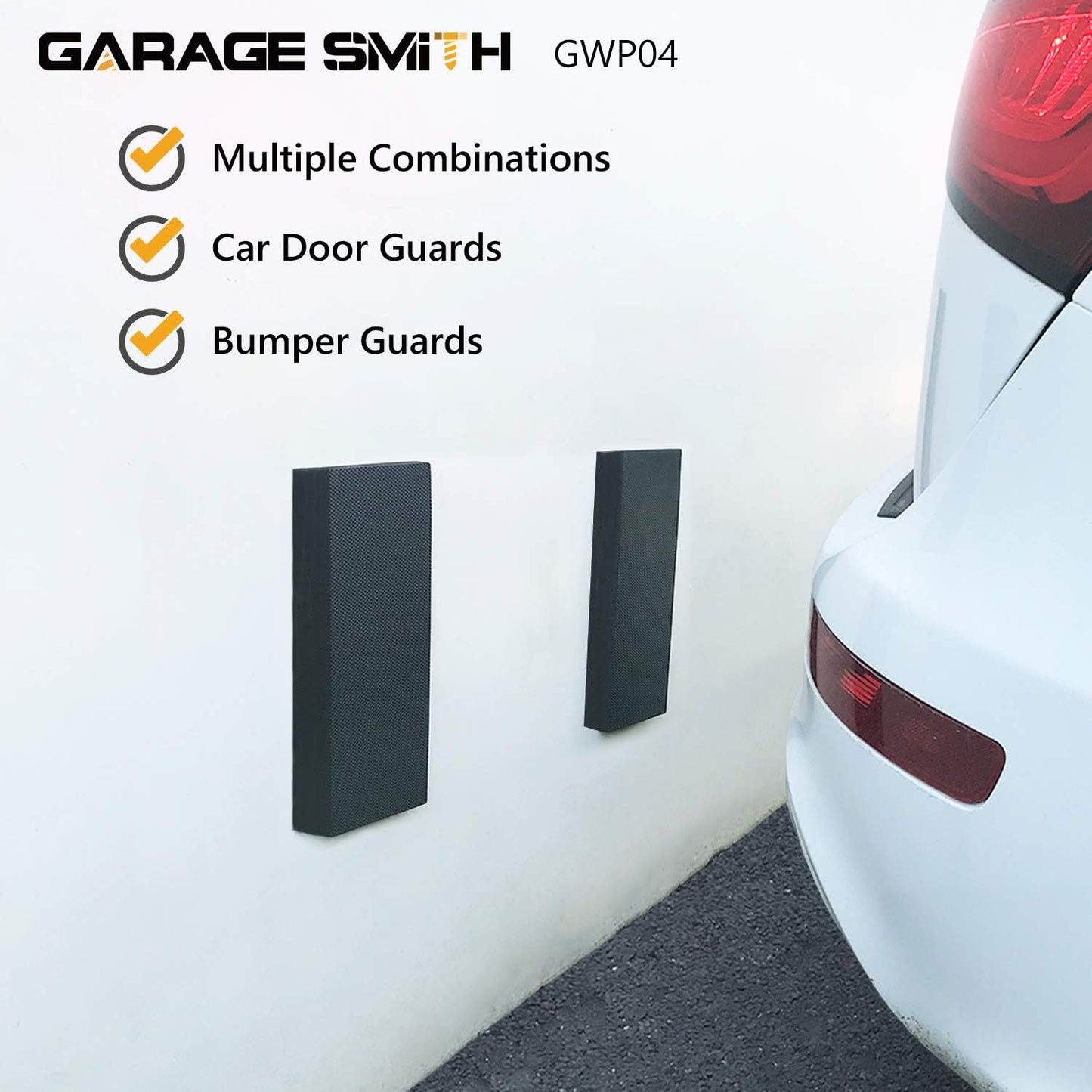 Garage Smith GWP04 Garage Wall Protector Car Door Protectors, Designed in Germany (4-Pack)
