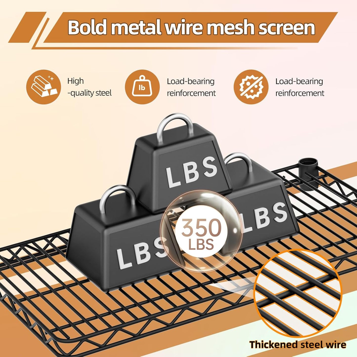 SINGAYE Garage Heavy Duty Shelving Unit Kitchen Pantry Close Home Organizers and Storage Bathroom Shelf Laundry Room Organization Industrial Book Metal Wire Adjustable Shelves