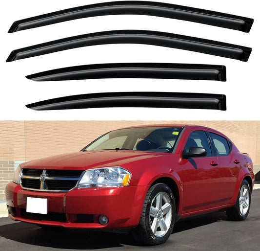 Window Visors Rain Guards Shield for 2008-2014 Dodge Avenger, Out-Channel Window Vent Wind Deflectors Visors Shades for 08-14 Dodge Avenger