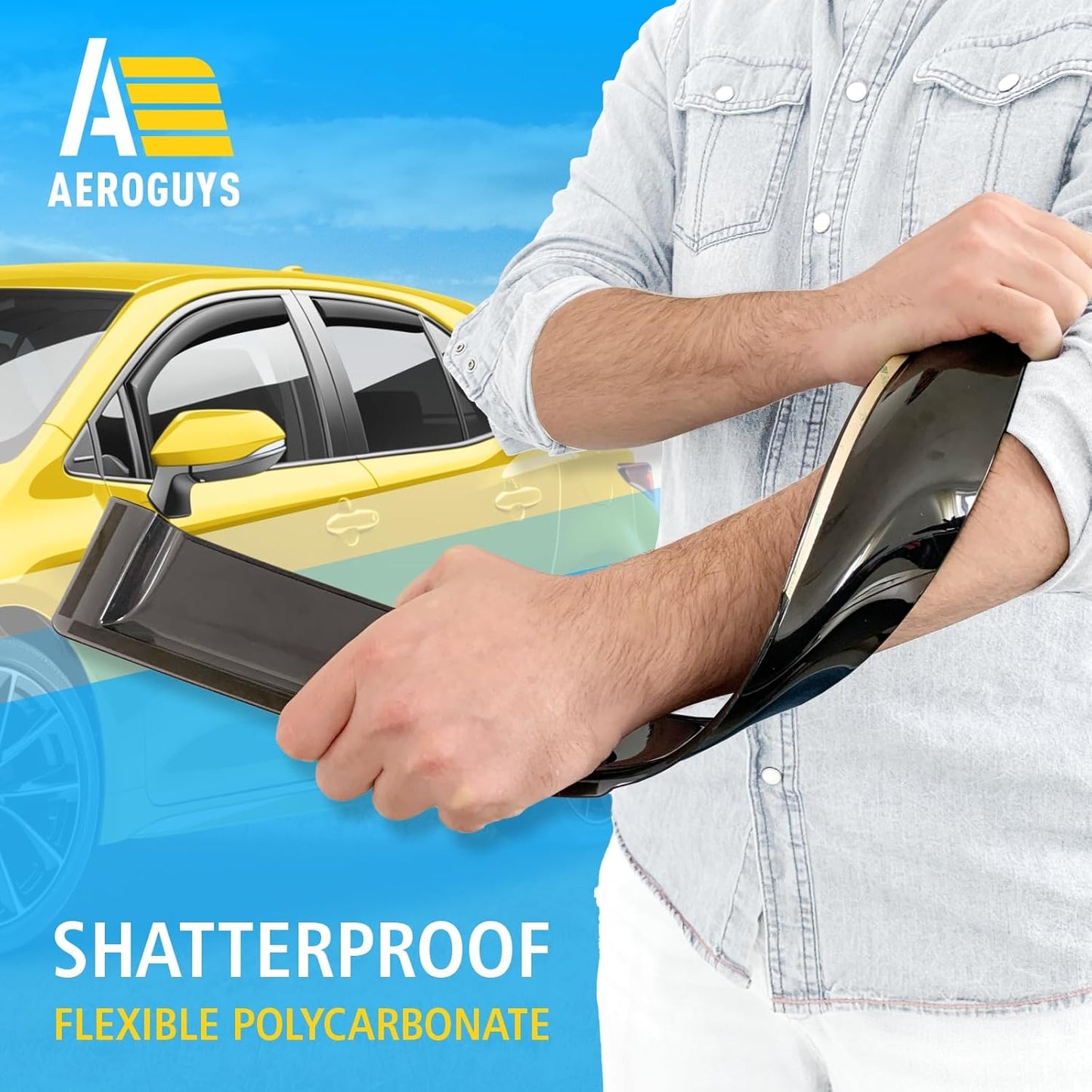 Extra Durable Window Deflectors in-Channel Window Visors Rain Guards Fit for Toyota Corolla 2020-2025 Hatchback, Sun Visors, Wind Vent for Shades, Exterior Car Accessories - 4 pcs. AG0910