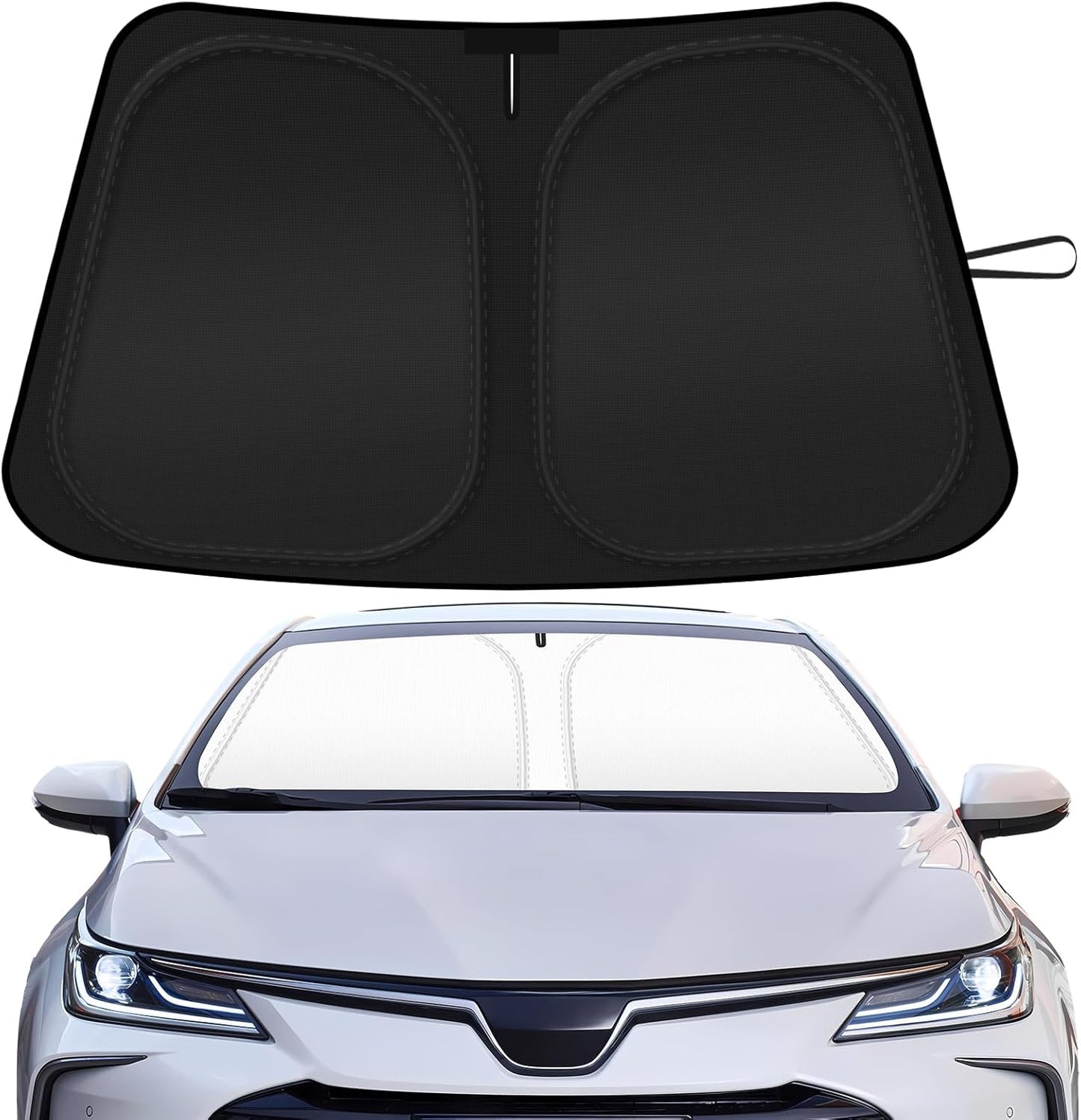 Car Windshield Sun Shade Compatible with 2020 2021 2022 2023 2024 2025 Toyota Corolla Accessories Foldable Front Window Sunshade Custom Windshield Cover Sun Visor Block UV Rays