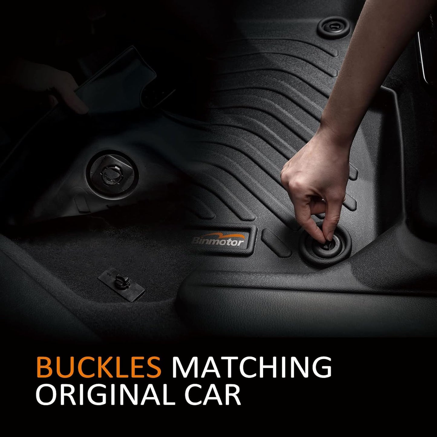 Binmotor-All Weather Car Floor Mats & Cargo Liner for Volvo XC60 2010-2017, TPE Rubber Liners Cargo Trunk Mat for Volvo XC60 Accessories