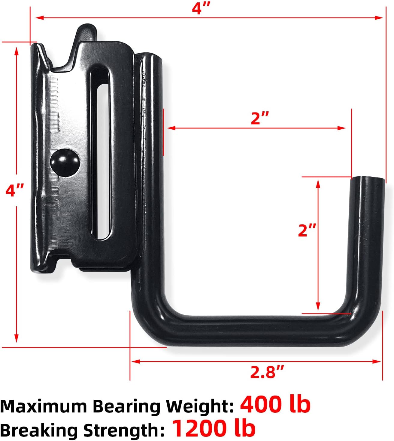 6PCS E Track J Hooks Heavy Duty E Track X Track Steel Hanger, Spring Fitting E Track Accessories for Enclosed Trailer, Cargo Van,Semi-Trucks Trailer,Black