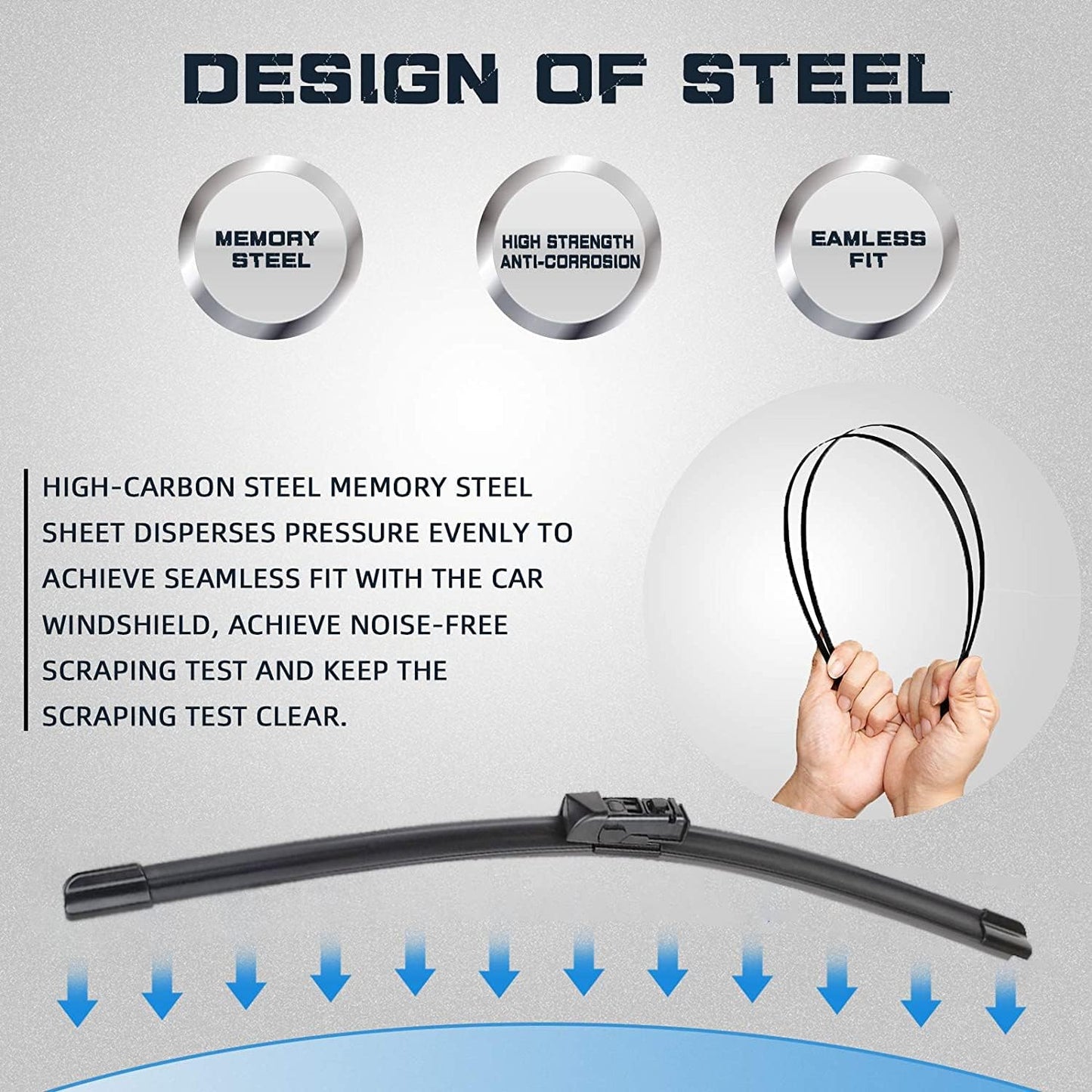 AUTOBOO 26"+17" Windshield Wipers with 14" Rear Wiper Blade Replacement for Subaru Forester 2019 2020 2021 2022 2023 2024 -Original Factory Quality (Pack of 3)