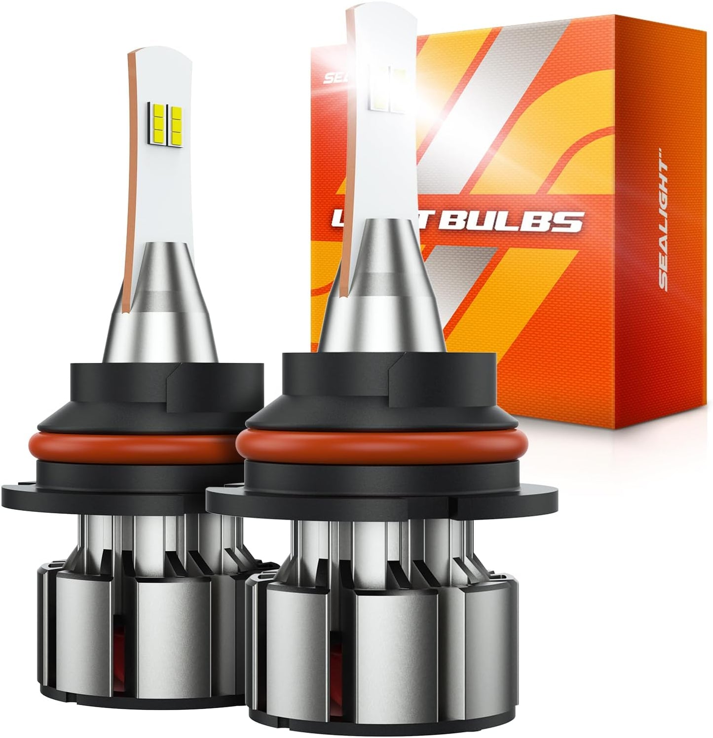 SEALIGHT 9007 LED Bulb, 36000LM 800% Brighter, HB5 Bulb 6500K Cool White, Plug-N-Play IP68 Waterproof, Pack of 2