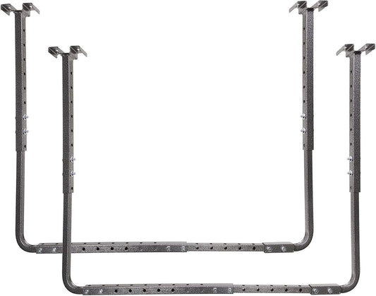 80844-10 34 in. x 26 in. Adjustable Garage Ceiling Mount Storage Rack Kit - Hammertone