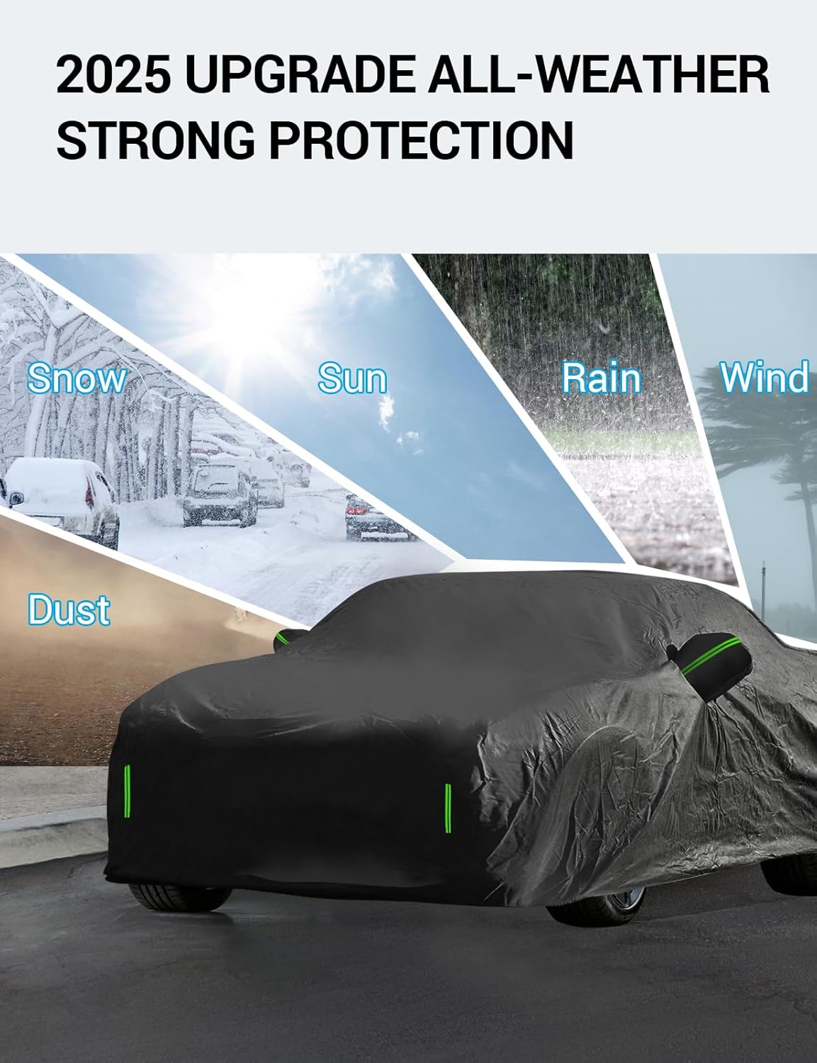 Proadsy 2025 Upgrade Car Cover Custom Fit for Acura Integra 2023 2024 2025, Waterproof All Weather for Automobiles, Full Exterior Cover Rain Snow Sun Protector Indoor Outdoor Car Cover
