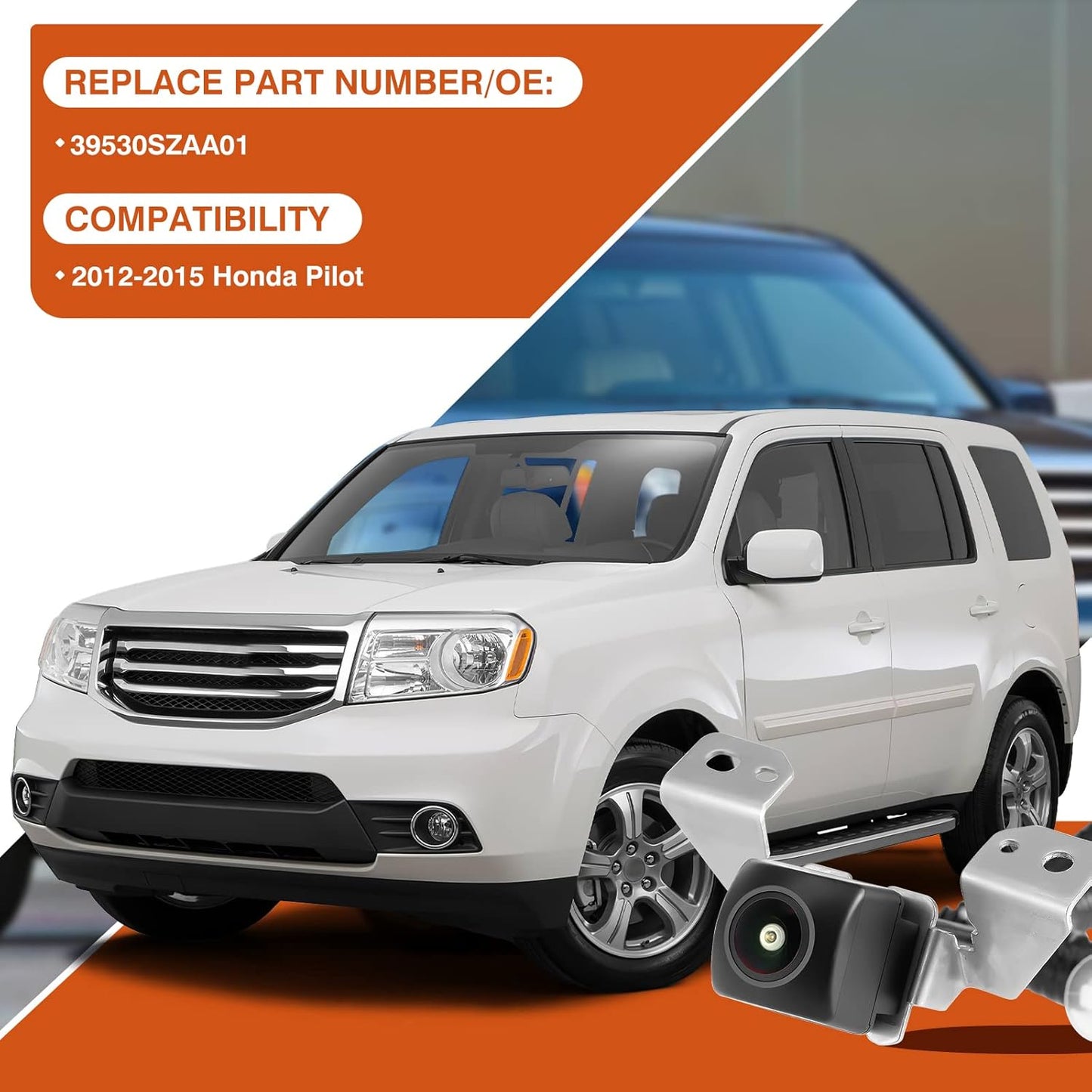 Rear View Backup Camera Compatible with Honda Pilot 2012 2013 2014 2015 Reversing Park Assist Backup Camera Replaces 39530SZAA01 39530-SZA-A01