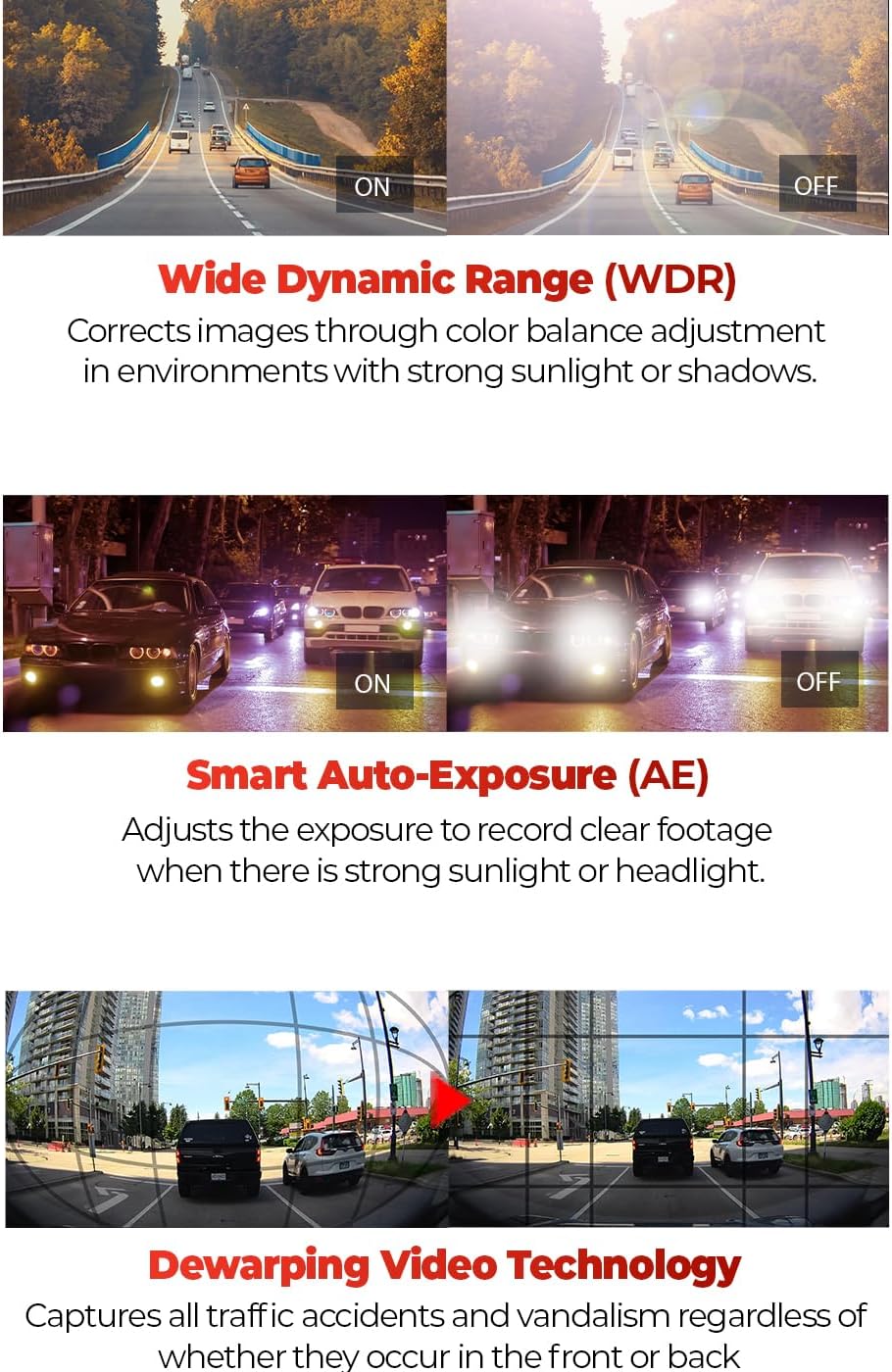 THINKWARE ARC Dash Cam with Smart Driving Alert System, 3X Energy Saving, 1440P+1440P Front and Rear, Wi-Fi, Super Night Vision, 24/7 Parking Mode (Free 32GB Card, Hardwiring, 12V Cable, GPS)