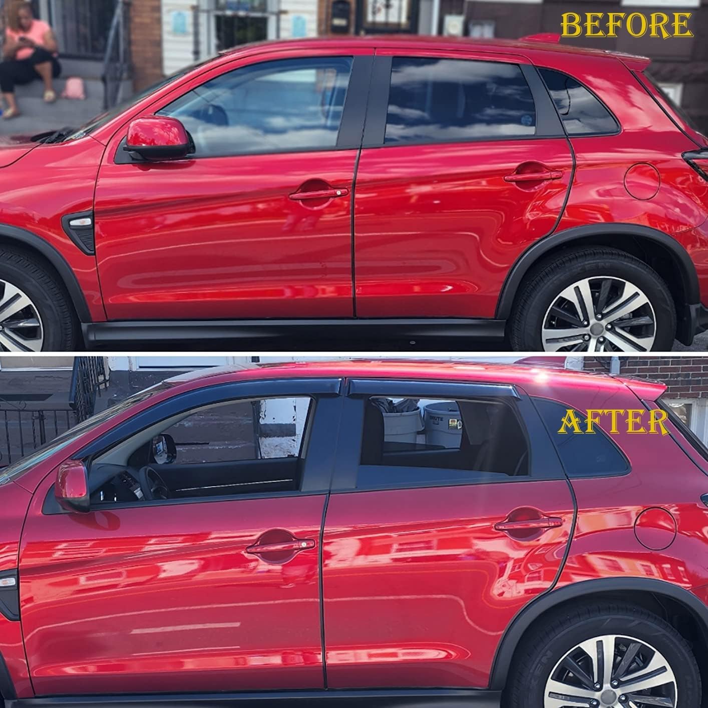 94029 Sunproof Waterproof Side Window Wind Deflector, 4pcs Protective Replacements Rain Guards Set, Window Visor fit for 2005 2006 2007 Honda Odyssey