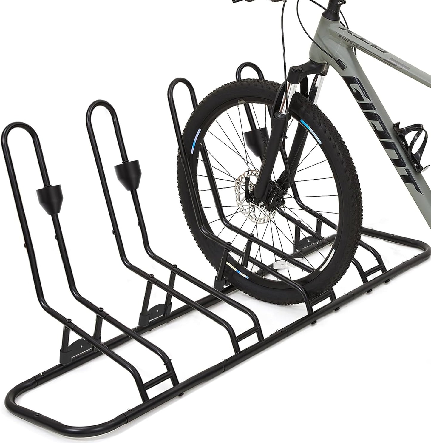 4 Floor Bike Rack, Safeguard Disc Brakes & Derailleurs Design, Waterproof Bicycle Stand Indoor/Outdoor/Garage Use, Fits 12"-29" Tires, Upgraded 0.63" Steel Tubes for Stability