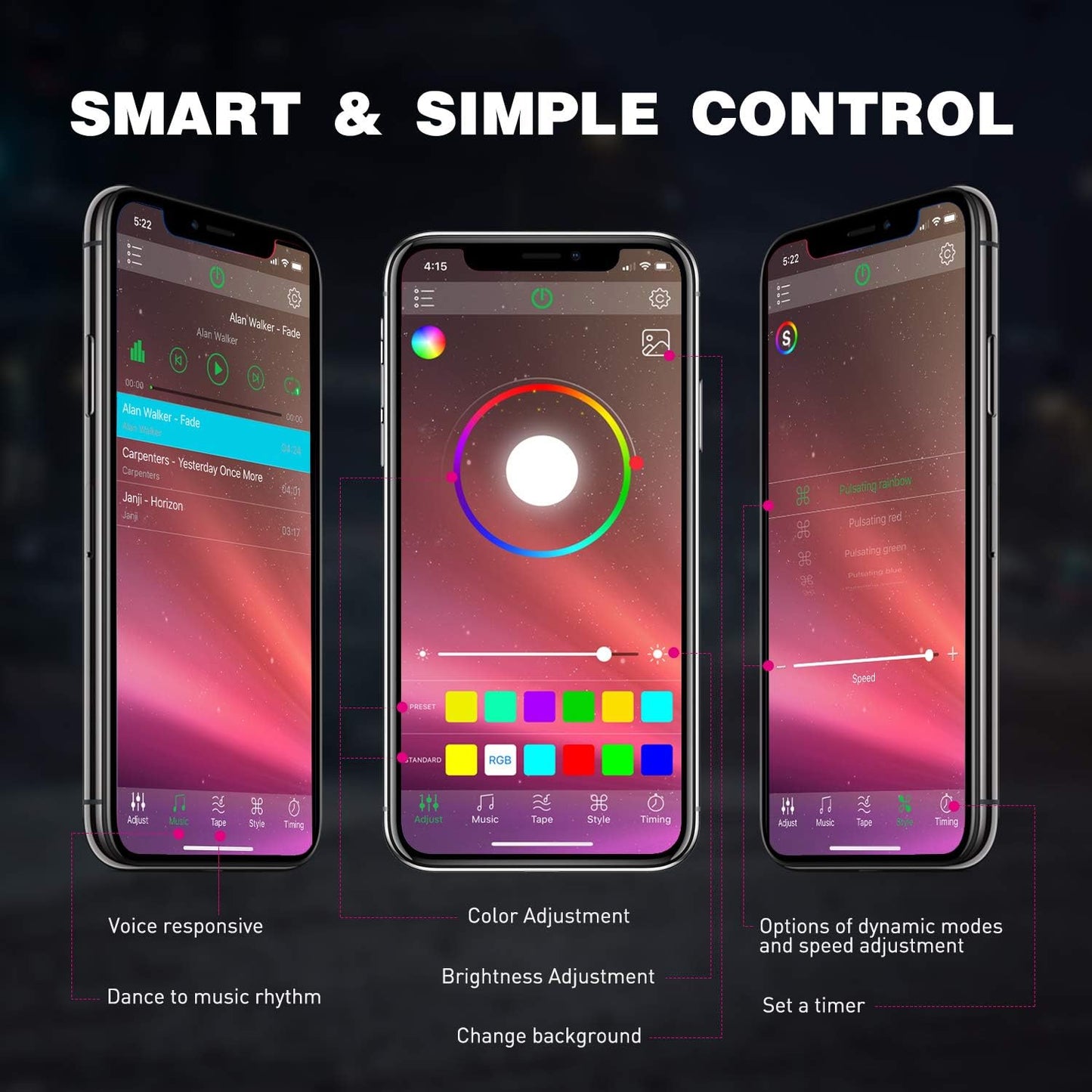 Nilight RGB LED Rock Lights Kit 8 pods Underglow Neon Multicolor with Bluetooth App Control Music Mode IP68 Exterior Wheel Well Party Lamp for ATV UTV Golf Cart Truck Boat RV