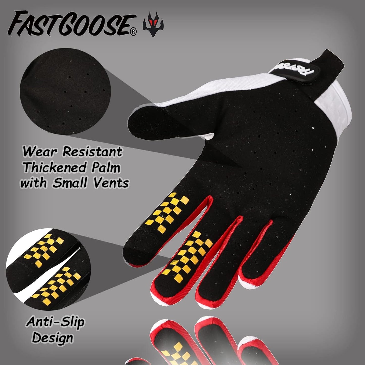 Dirt Bike Motorcycle Gloves - Motocross, Motorbike & ATV Off Road Racing Sports Cycling Gloves