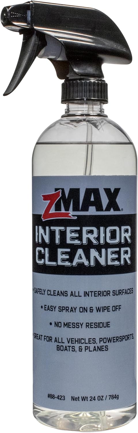 zMAX Interior Cleaner, 24oz - All Purpose Car Interior Cleaner Spray with Light Scent - Safe to Use on Dashboard, Console, Cup Holders, Steering Wheel, Door Panels, and Leather, Vinyl, or Fabric Seats