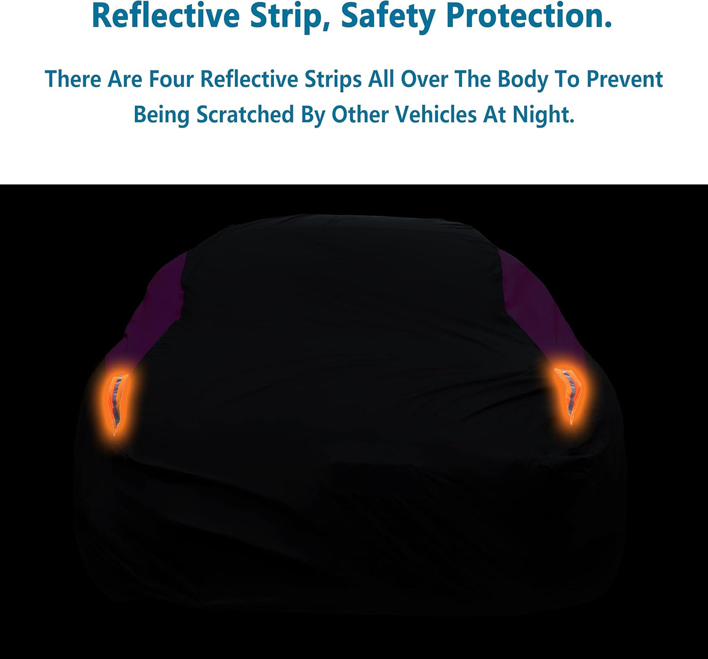 MORNYRAY Waterproof Car Cover All Weather Snowproof UV Protection Windproof Outdoor Full car Cover, Universal Fit for Sedan (Fit Sedan Length 207-216 inch, Purple)