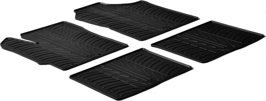Gledring USA Custom Fit All-Weather Rubber Floor Mats Intended for Toyota Yaris 2011-2016, No Trimming Required, Tailored Custom Fit, Protects from Rain, Mud & Snow