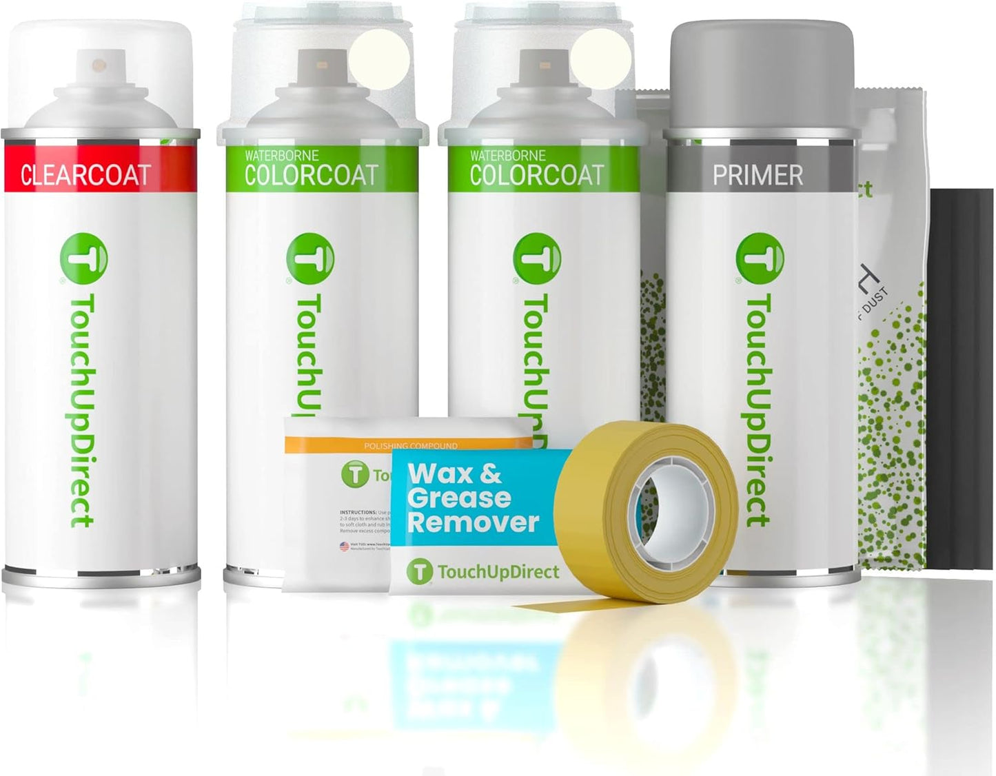 TouchUpDirect 070 Blizzard Pearl Tricoat Compatible with Toyota Exact Match Touch Up Paint Aerosol - Platinum Kit