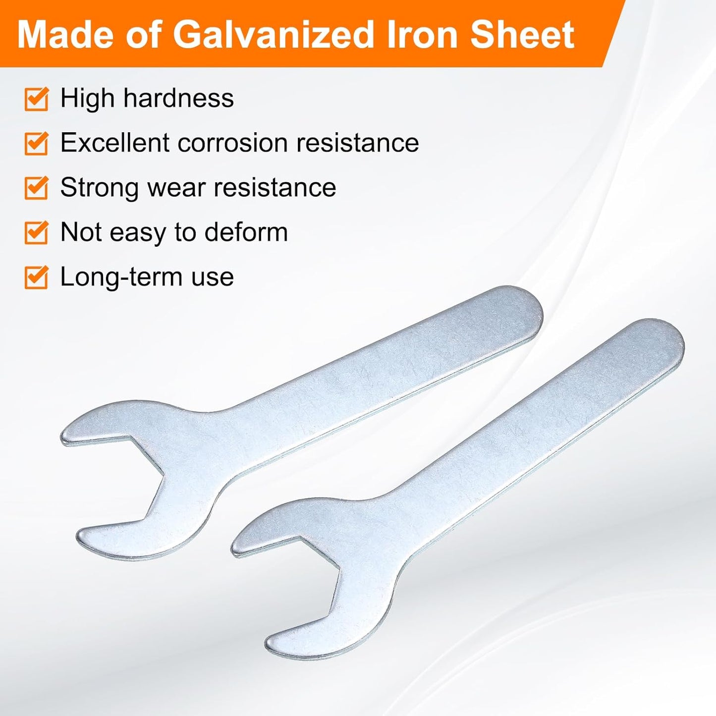 HARFINGTON 10pcs Small Wrench 21x126x2.8mm Metric U-Shaped Single Open Ended Spanner Super Thin Flat Head Galvanizing Wrench for Automotive Repair Furniture Assembly