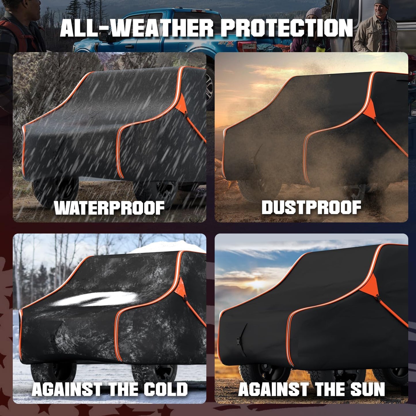 125 Inch UTV Cover for Polaris Ranger RZR, Can-Am Defender Maverick Commander, Yamaha Wolverine, Kawasaki Mule, Honda Pioneer, Black 600D Side by Side Cover Protection for 2-3 Seater UTV