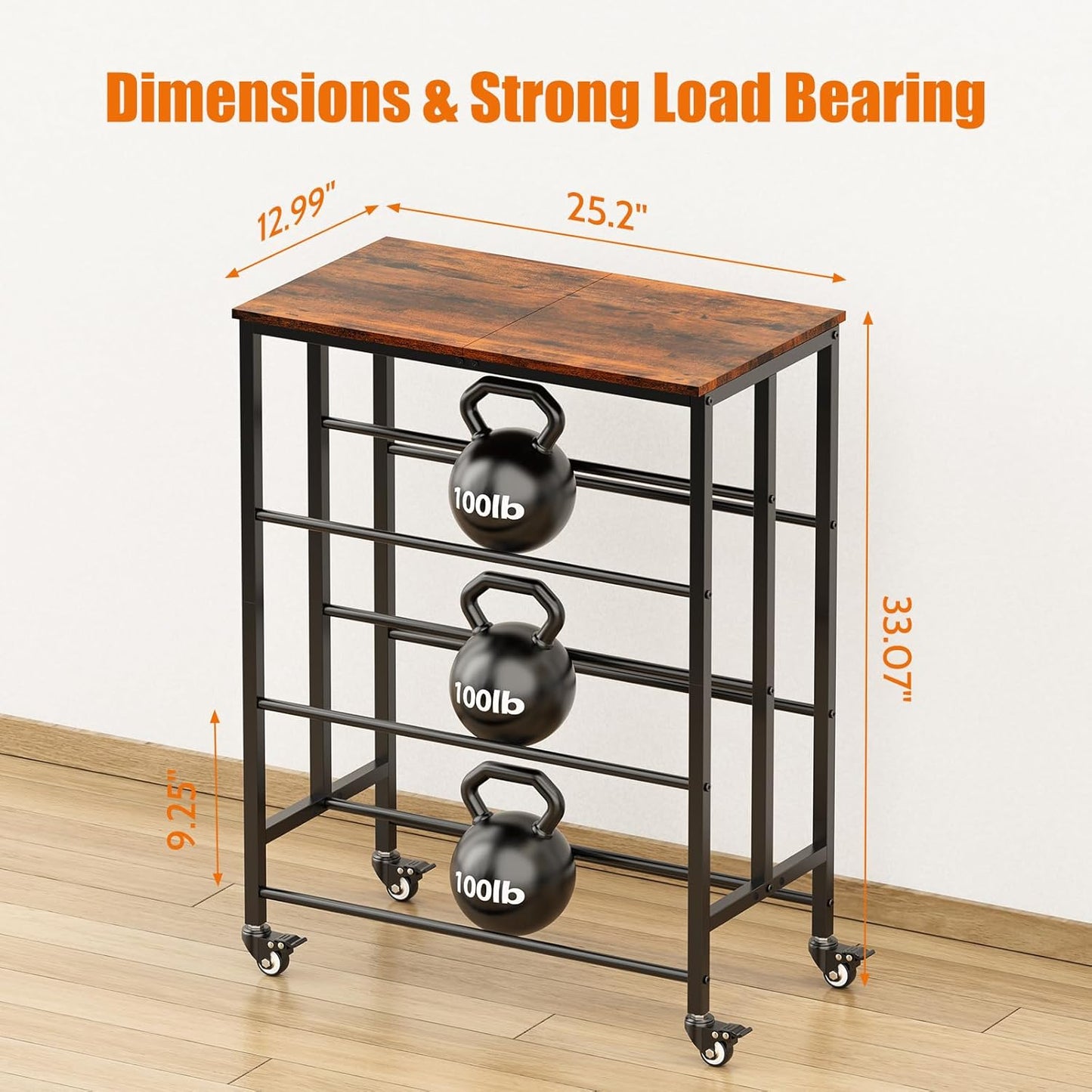 3D Printer Filament Cart, 2 Rows Filament Storage Rack Shelf for PLA/TPU/ASA/Nylon Filament Metal Storage Rack with Storage Board, 3D Printer Accessories for Workshop Garage Office Storage Tire Rack