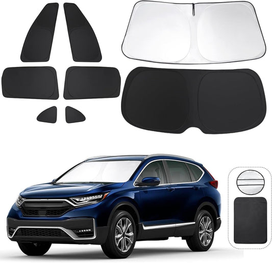 TINGLU Window Shades for Honda CR-V CRV 2017-2022 Accessories Car Side Full Windows Rear Triangular Windshield Sun Shade Sun UV Rays & Privacy Protection for Camping,Napping,and Relaxing 8PCS