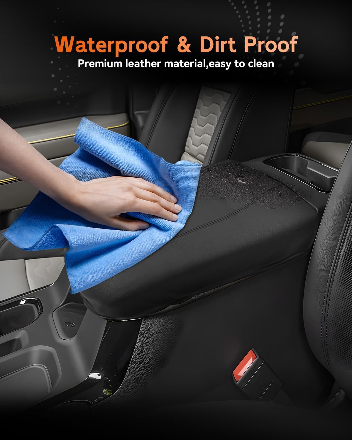 CDEFG for 2024 2025 2026 GMC Sierra EV Center Console Cover Armrest Box Cover Sierra EV Accessories Console Arm Rest Protector