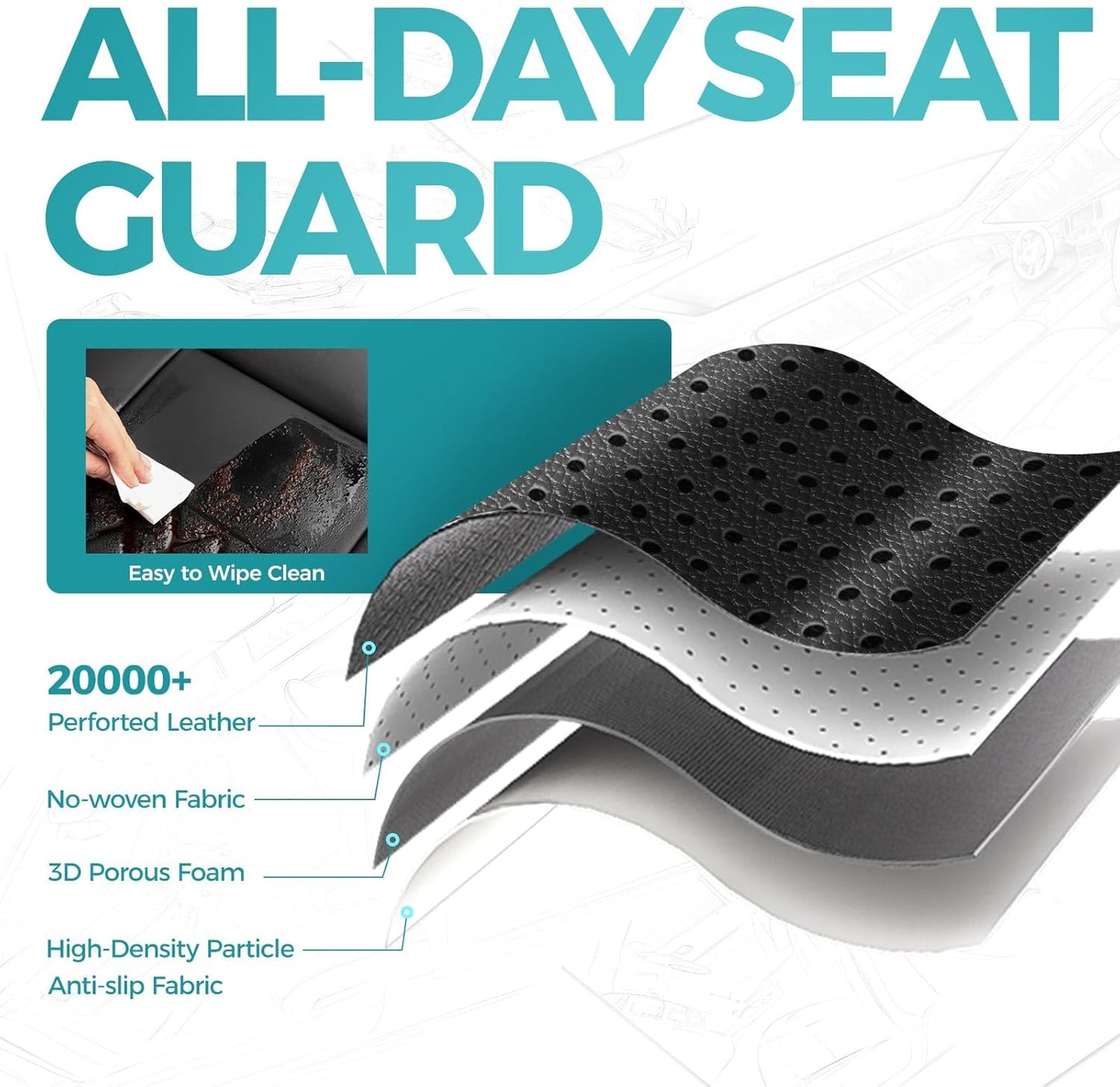 for Toyota Camry Seat Covers XLE XSE V6 2018 2019 2020 2021 2022 2023 2024 - Waterproof Breathable Leather Seat Covers for Cars, Custom Fit Car Seat Covers Full Set, Black Red Not for Hybrid