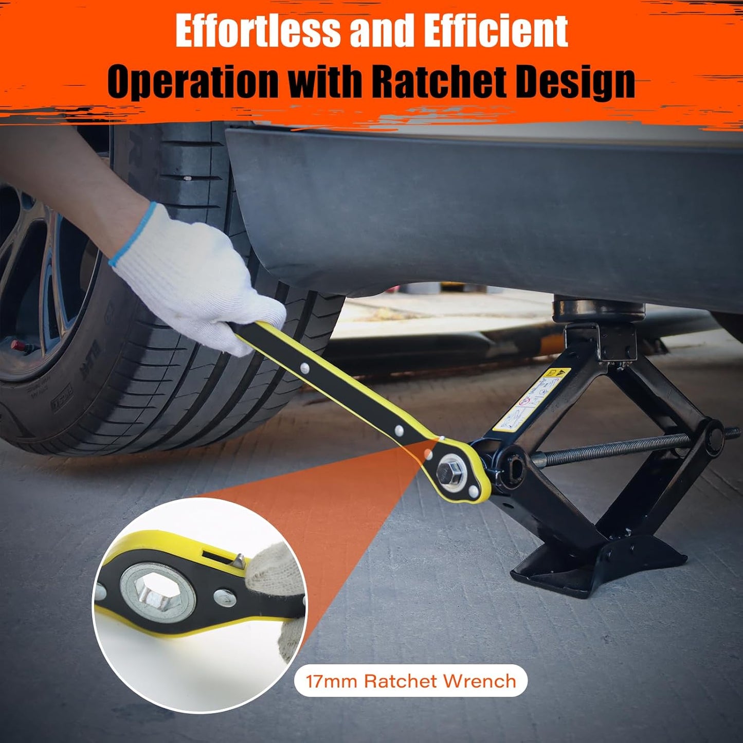 Car Jack for Tesla Model Y Model 3, IMAYCC 2.5 Ton Tesla Car Jack Kit with Pucks/Pad, Scissor Jack for Model Y/3/S/X Spare Tire Repair Tools, Tire Changing Kit for Tesla Vehicles.