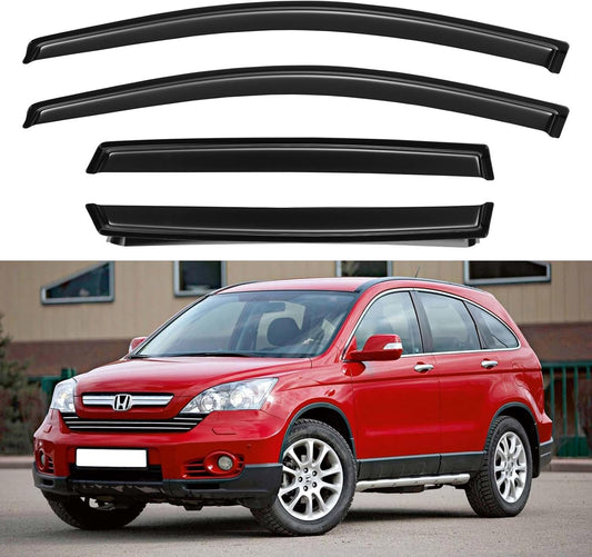 Window Visors Rain Guards for 2007 2008 2009 2010 2011 Honda CRV, Out-Channel Window Vent Wind Deflectors Visors Shades for 07-11 CR-V SUV