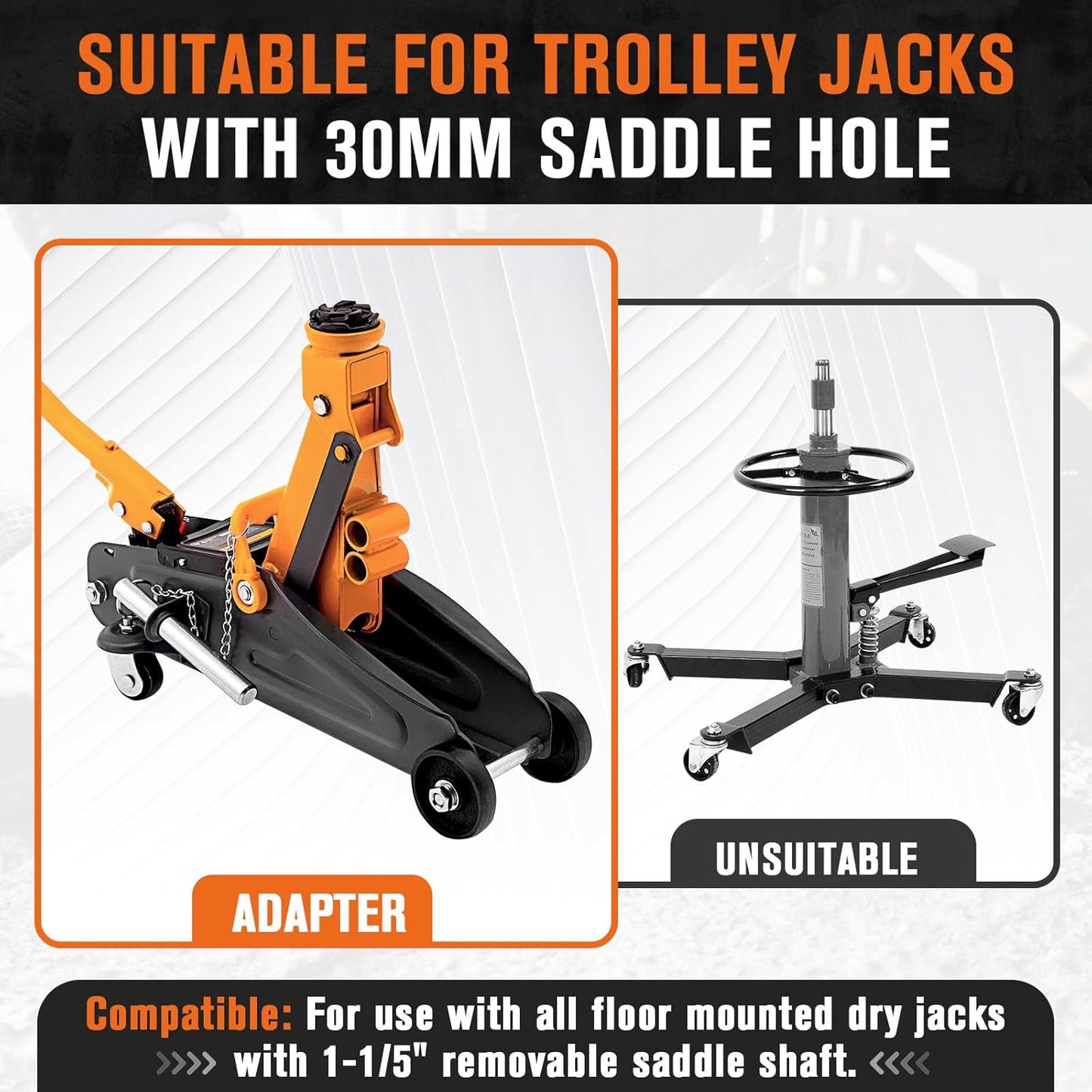 Transmission Jack Adapter for Cars, Trucks, and Other Vehicles, 1/2 Ton Universal Transmission Jack Adapter,1100 lbs/0.5 T Loading Gearbox Removal Adaptor for Hydraulic Floor Jack Conversion Garage Au