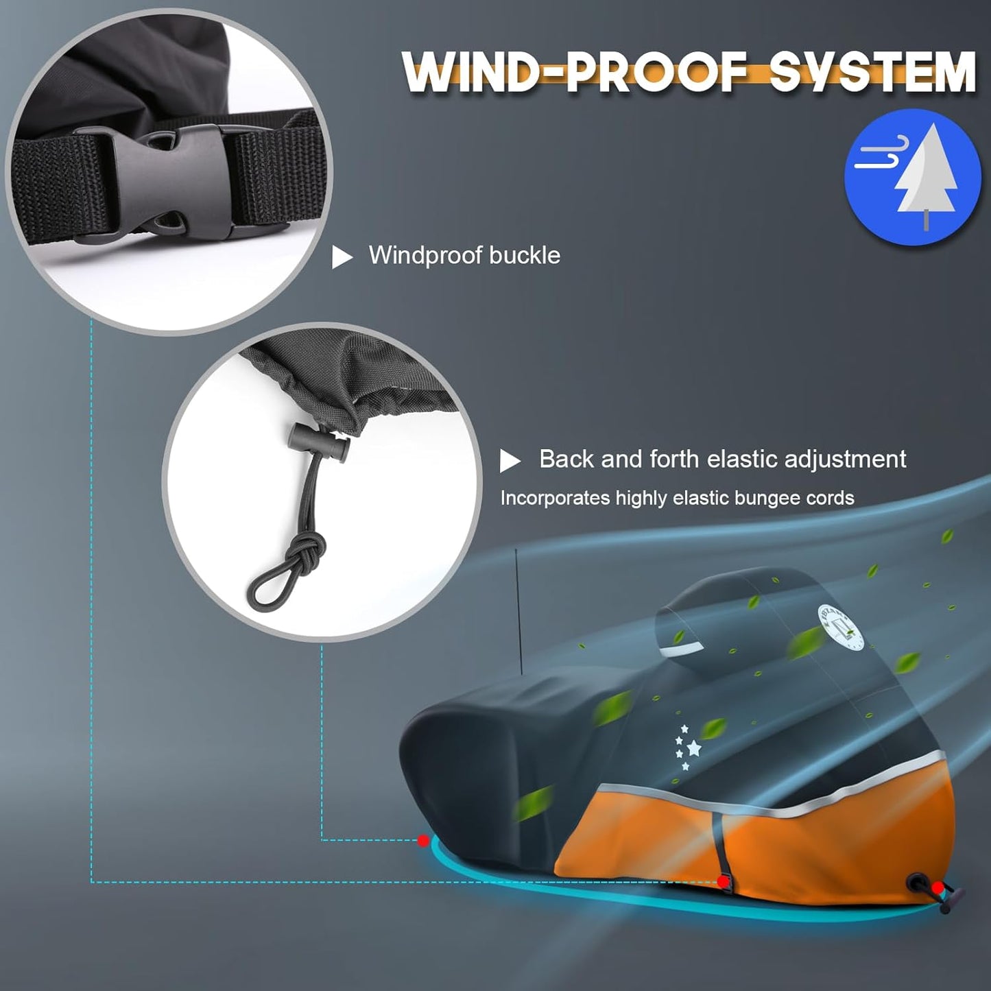 Motorcycle Cover Storage for Touring Models Harley Davidson Road King,Road Glide,Street Glide, Electra Glide,Heritage Classic,Low Rider-ST,and Most Motorcycles Orange