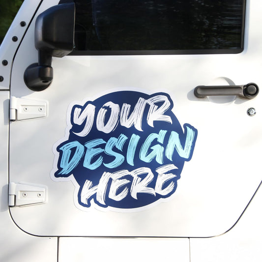 Custom Car Magnet Signs For Businesses - Personalized Car Magnets for Advertising and Vehicle Promotion - Advertising Magnets For Cars Door - Professionally Printed - Choose Your Text & Logo