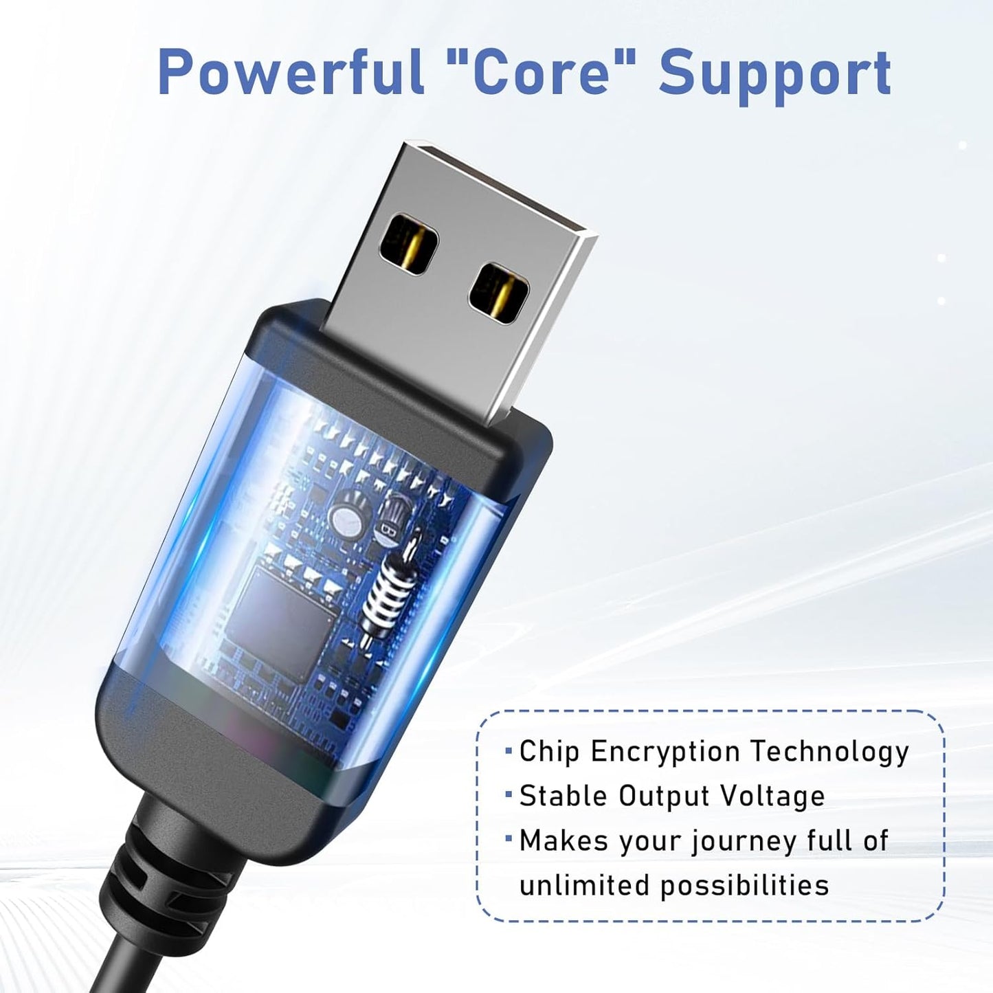 Radar Detector Power Cable, USB to RJ11 DC3.5 Cable,Replacement Radar Detectors Power Cable,for Cob'r'a Unide Radenso Pro M Whistler Radar Detector (DC3.5-3.3FT)