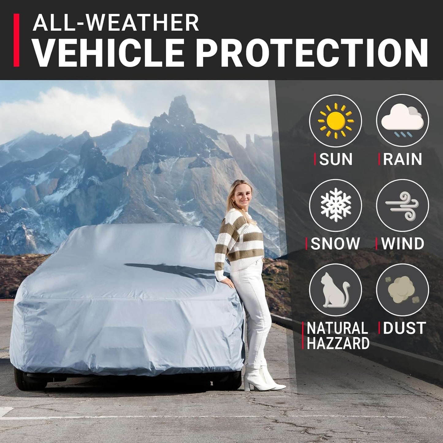 iCarCover Premium Car Cover for 1976-1988 Porsche 924 Heavy Duty Waterproof All Weather Automobiles Custom Fit Indoor Outdoor UV Snow Protection Covers with Straps and Bag