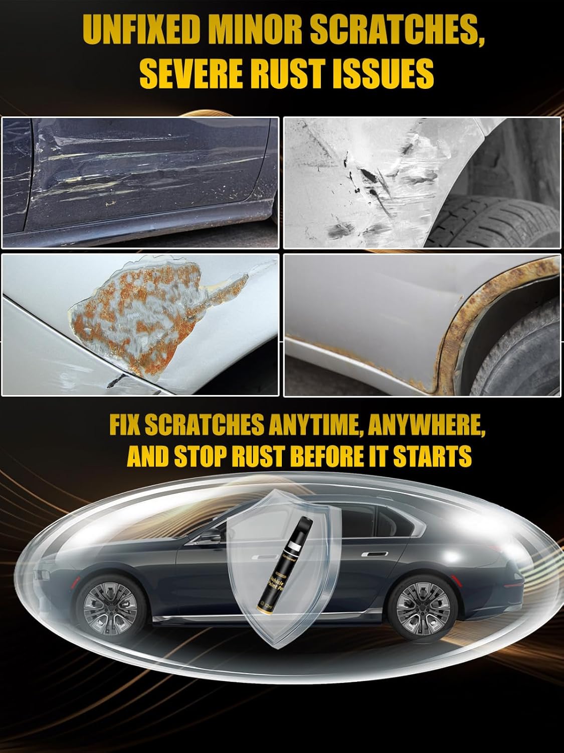 (842/5842) Twilight Blue Metallic Touch Up Paint Compatible with Mercedes-Benz, Exact Match Car Paint Pen Automotive Scratch Repair Remover Kit Quick & Easy Solution for Vehile Chips and Nicks