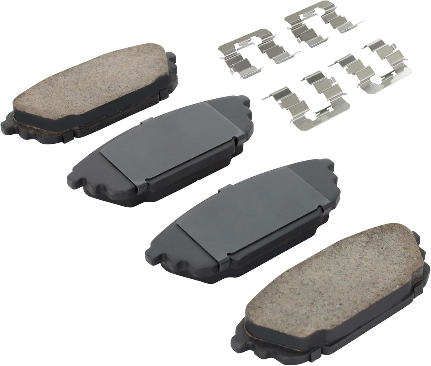 Premium Semi-Metallic Rear Brake Pads (1001-0892M) Compatible with Mazda Protege 2001-2003, Mazda Protege5 2002-2003