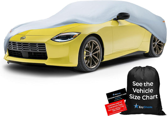 EzyShade 10-Layer Waterproof Sports Car Cover. See Vehicle Size-Chart for Accurate Fit. All Weather Full Outdoor Covers. Miata Porsche SLK Z3 Z4 Classic Cars. Sun Snow Rain. Size C1 (See SizeChart)