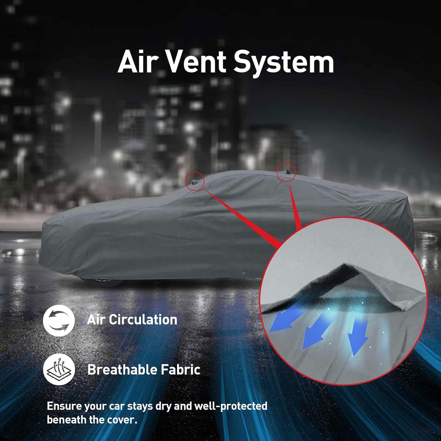 DaShield Ultimum Series Cadillac CT4-V 2020-2026 Sedan 4-Door All Weather Protection Semi Custom Fit Dust, Sun, Snow, Rain Protection Indoor Outdoor