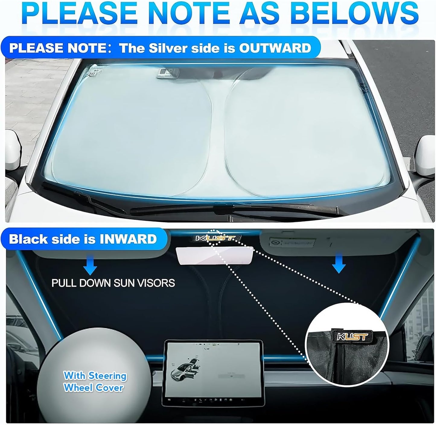 KUST Windshield Sun Shade for Mazda CX-50 2023 2025 2026 CX50 Accessories Window Sunshade Sun Visor Protector Foldable Blocks UV Rays Keep Your Car Cooler