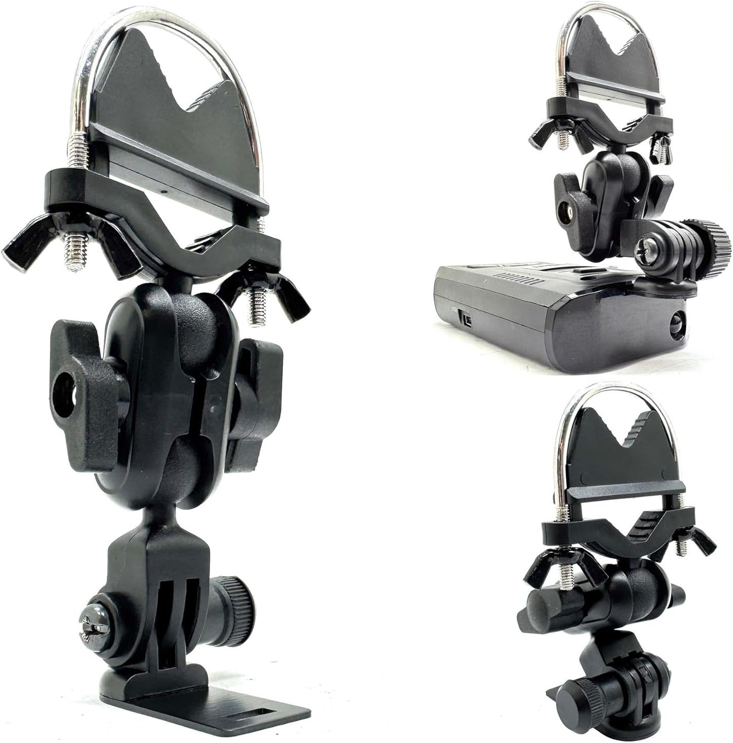 ChargerCity Enhanced U-Bolt Stainless Steel Lock Rearview Mirror Pole Bar Stem Mount for Uniden Radar Detector