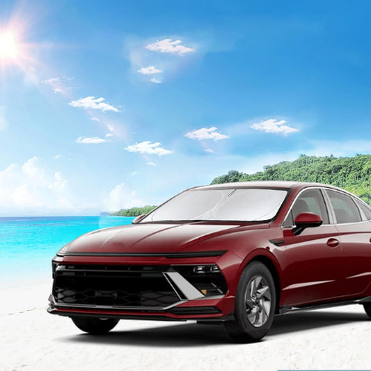 Custom Fit Sonata Windshield Sunshade for 2020-2024 2025 Hyundai Sonata Front Window Retractable Shades Cover for Windshield Sun Visor Protector 210T Reflector Blocks UV Rays Cooler Car Accessories