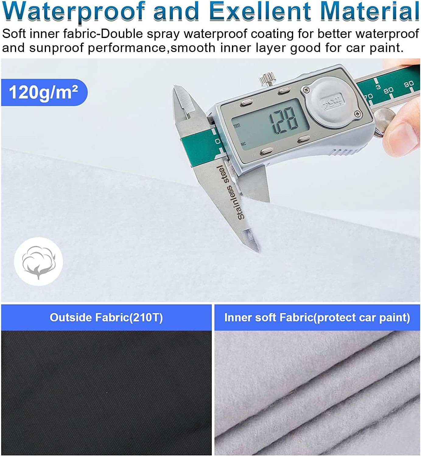 SUV for Nissan Rogue Full Car Cover Waterproof All Weather, Outdoor Car Covers with Zipper and Soft Cotton Lining Windproof Heavy Duty Protection Compatible with 2008-2025 Nissan Rogue SUV