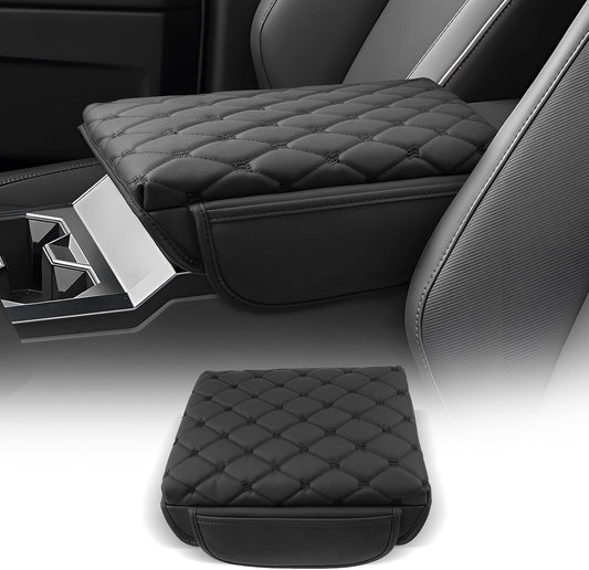 CDEFG for 2024 2025 Cybertruck Center Console Cover Armrest Cover for Tesla Cybertruck Accessories Arm Rest Protector with Side Pockets Back Mesh 4 Velcro Pockets