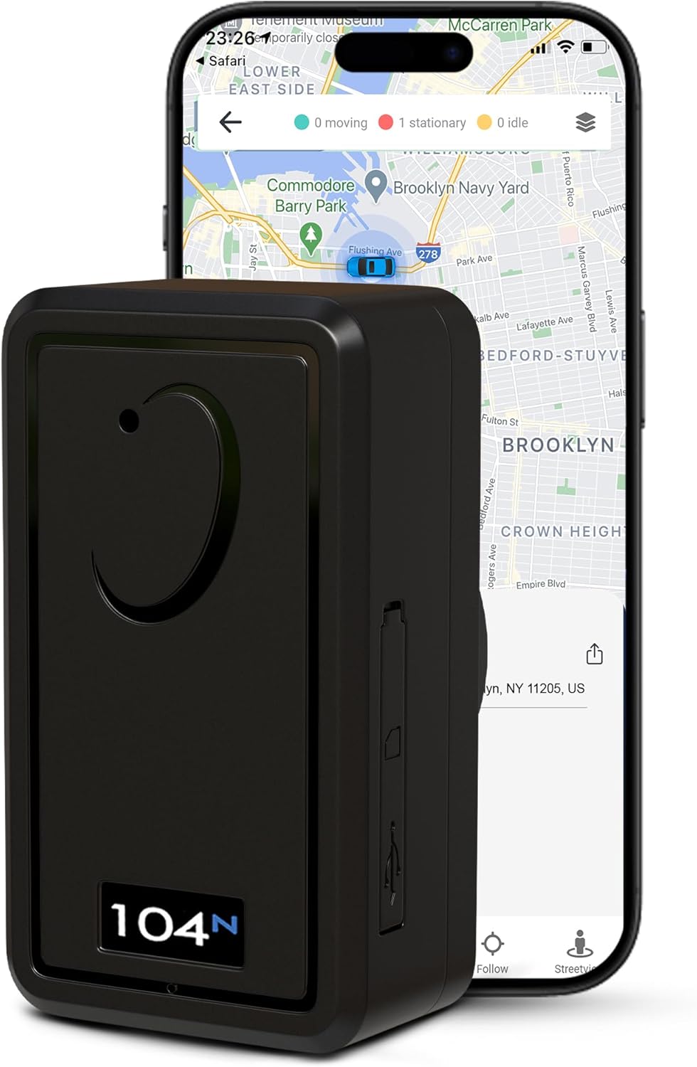 REWIRE SECURITY 104N 4G Magnetic GPS Tracker for Vehicle | Easy Mount | Fits with Car, Truck, Van & Motorbike | Portable Live Tracking | Up to 21-Day Battery Life | Low Cost Subscription Plans