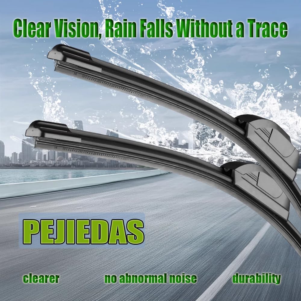 OEM Quality Front Wiper Blades, Replacement for 1995-2011 Ford Ranger,1997-2001 Jeep Cherokee,2006-2009 Jeep Commander, OE Original Style (18 Inch + 18 Inch Front Wiper Blades)