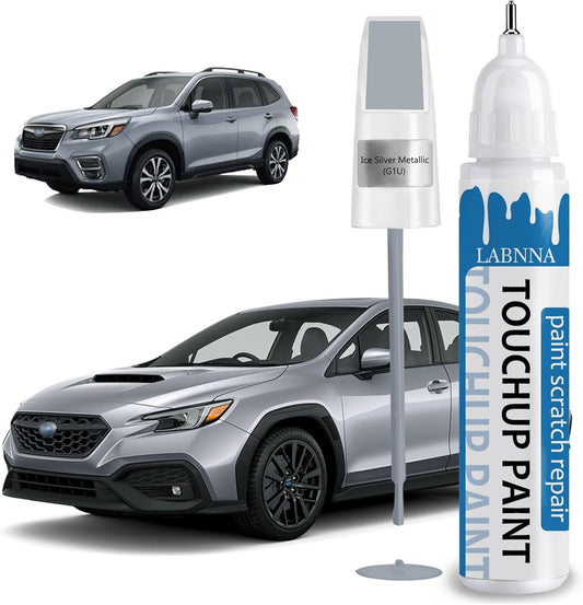 Ice Silver Metallic(G1U) Touch Up Paint for Subaru-Exact Match 2 in 1 touchup Paint Pen for Chips and Nicks Repair Car Paint Scratch Repair Kit
