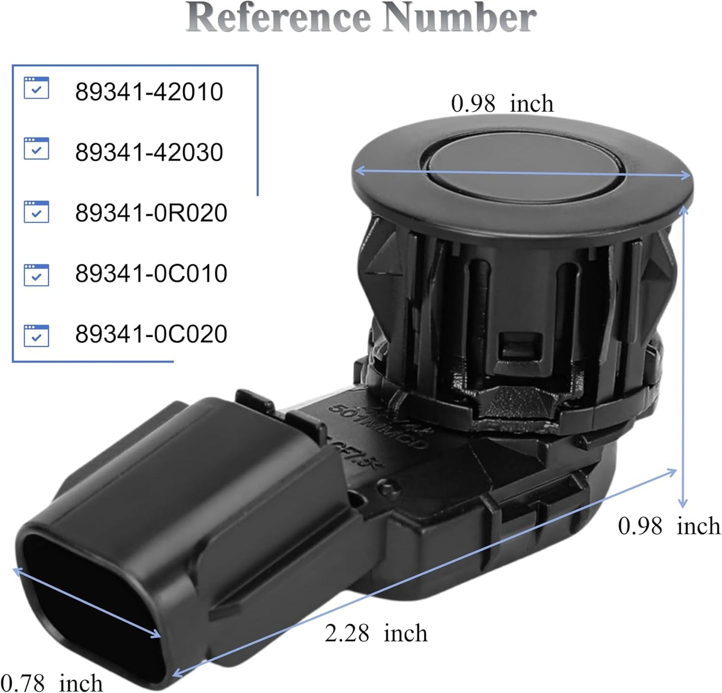 Backup Sensor Reverse Backup Parking Rear Bumper Park Assist Object Sensor Compatible for Toyota RAV4 2016-2018 for Toyota Tundra 2014-2018 Rpalce#893410C010 8934142030 893410C011 (4 Pcs)