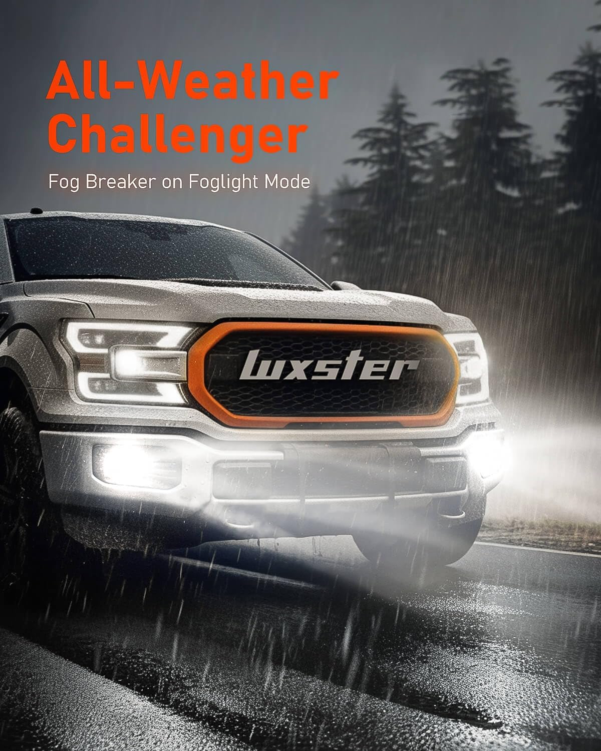 LUXSTER | Punisher 9005 HB3 LED Bulbs, 9145 H10 Foglight, 40000LM Ultra Bright, Triple Copper Pipes Cooling Tech(Unique), Plug-N-Play Installation, 6000K Pure White, IP68 Waterproof, Pack of 2