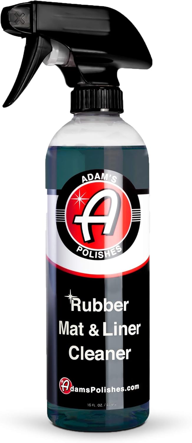 Adam's Polishes Rubber Mat & Liner Cleaner 16oz Protectant & Rubber Floor Mat Cleaning Solution for Car Detailing | Deep Cleans & Restores Mats, Truck Bed Cargo Liners, Trunk Mat Accessories & More